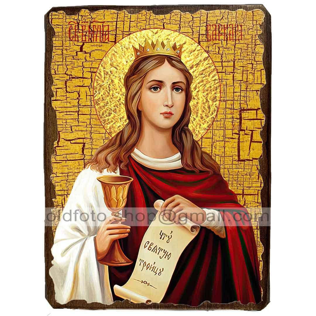 

Икона Варвара Илиопольская Великомученица ,икона на дереве 130х170 мм