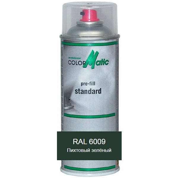 

Аэрозольная акриловая краска RAL 6009 (пихтовый зеленый) Mobihel (ral6009), Зелёный