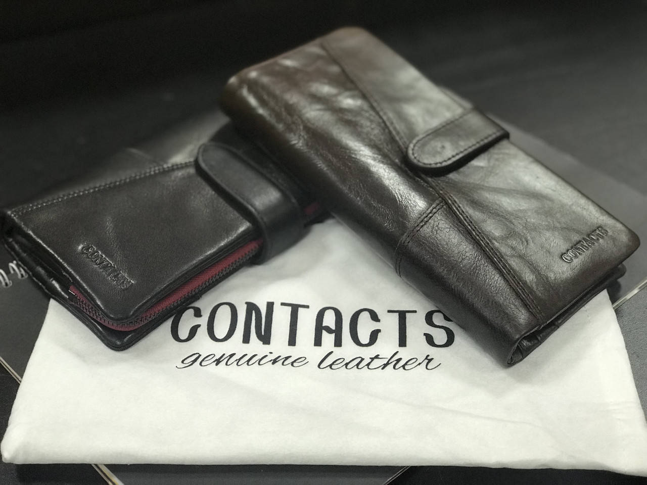 

Мужской кожаный клатч "Contacts" (шоколад,коричневий)