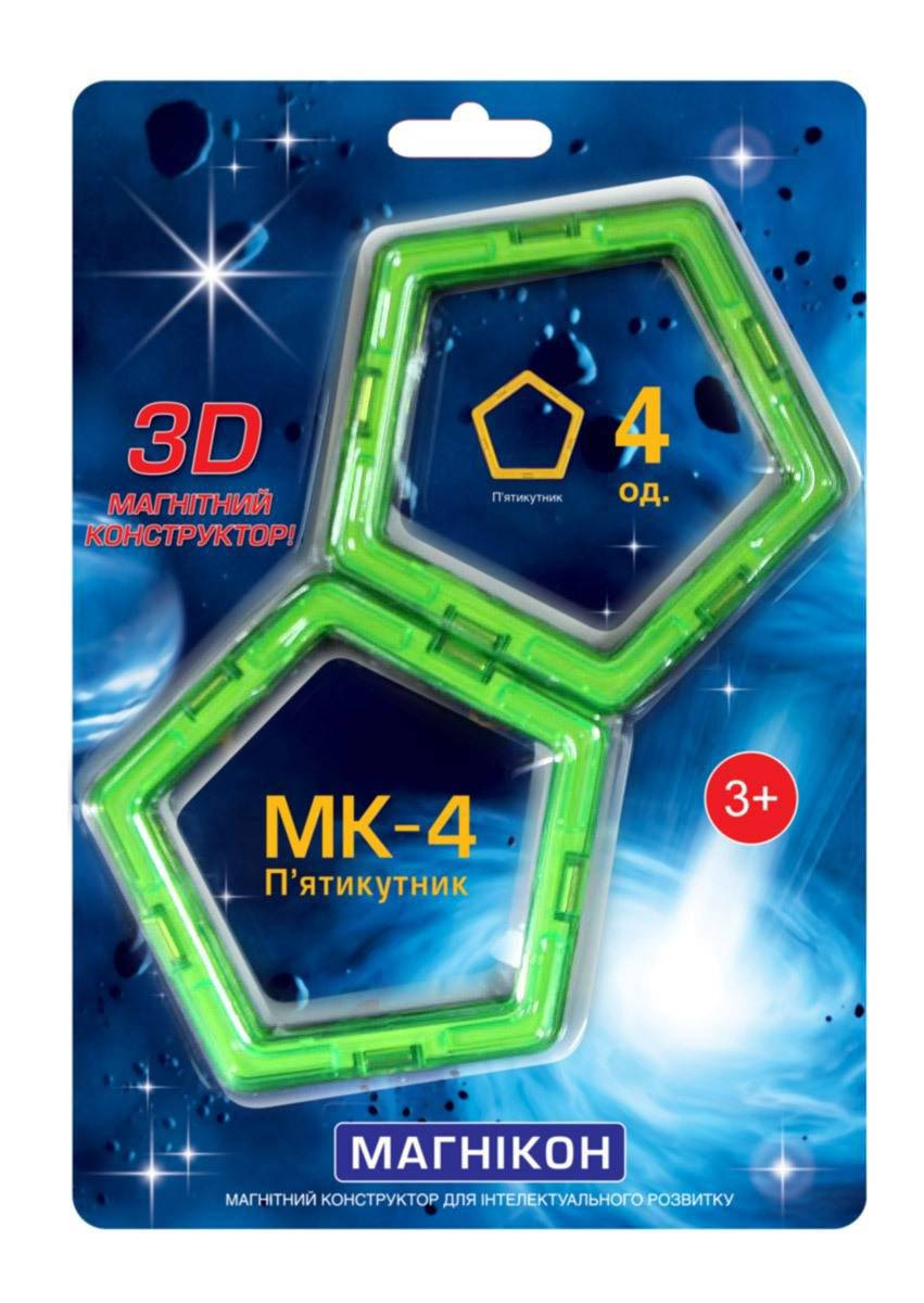 

Магнитный 3Д конструктор Магникон пятиугольники 4 шт (MK-4-5У)