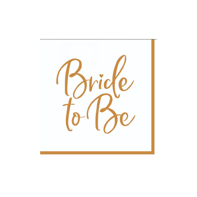

Салфетки Bride to be золото 20шт/уп 151521