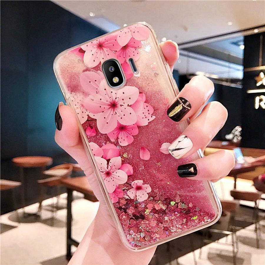 

Чехол Glitter для Samsung Galaxy J2 2018 / J250F бампер Жидкий блеск аквариум Sakura