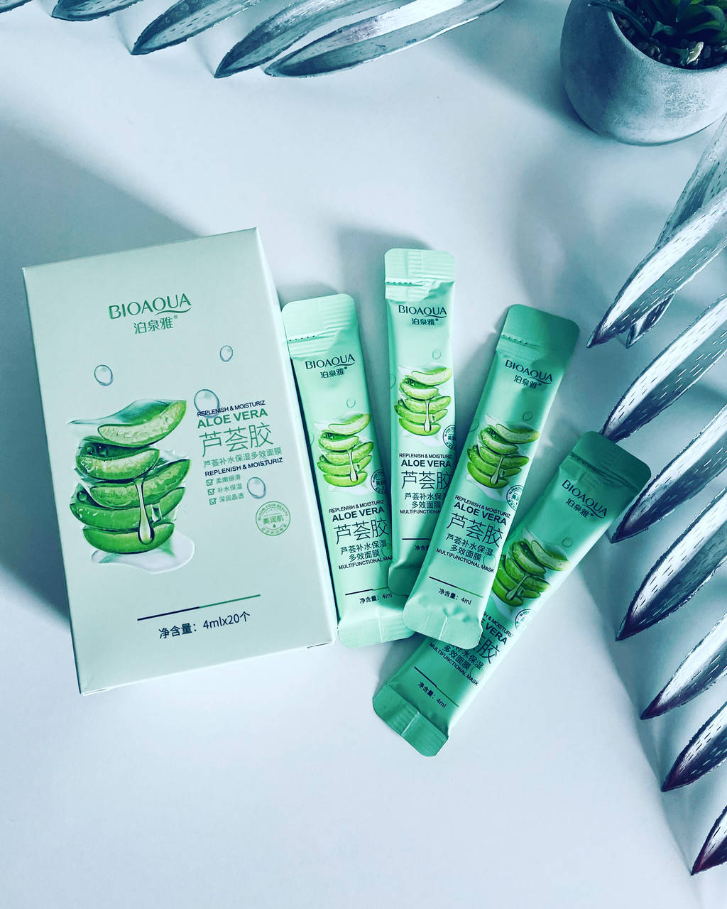 

Ночная маска для лица с экстрактом алоэ Bioaqua Aloe Vera