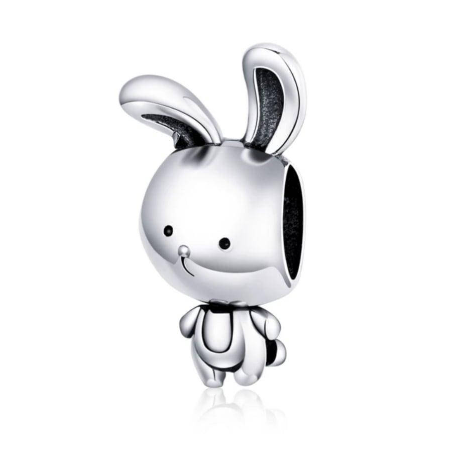 

Срібний шарм "Зайчик" для браслета Pandora. Підвіска намистина для браслета Пандора з пробою s925. Вага 1.7.г