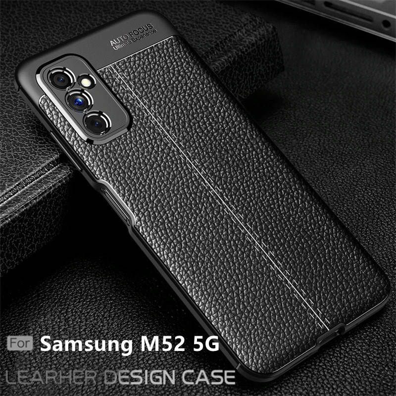 

Кожаный чехол Leather Skin Case для samsung m52 / самсунг М52 ЧЕРНЫЙ