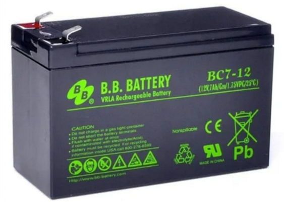 

Свинцово-кислотный аккумулятор BB Battery 12В 7Ач BC7-12