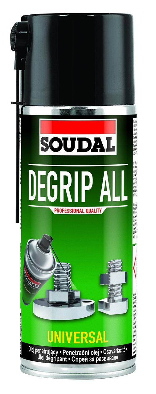 

Аэрозоль для деблокирования соединений 400мл, бесцветный, Degrip All, Soudal [0000900000001000DA] Соудал