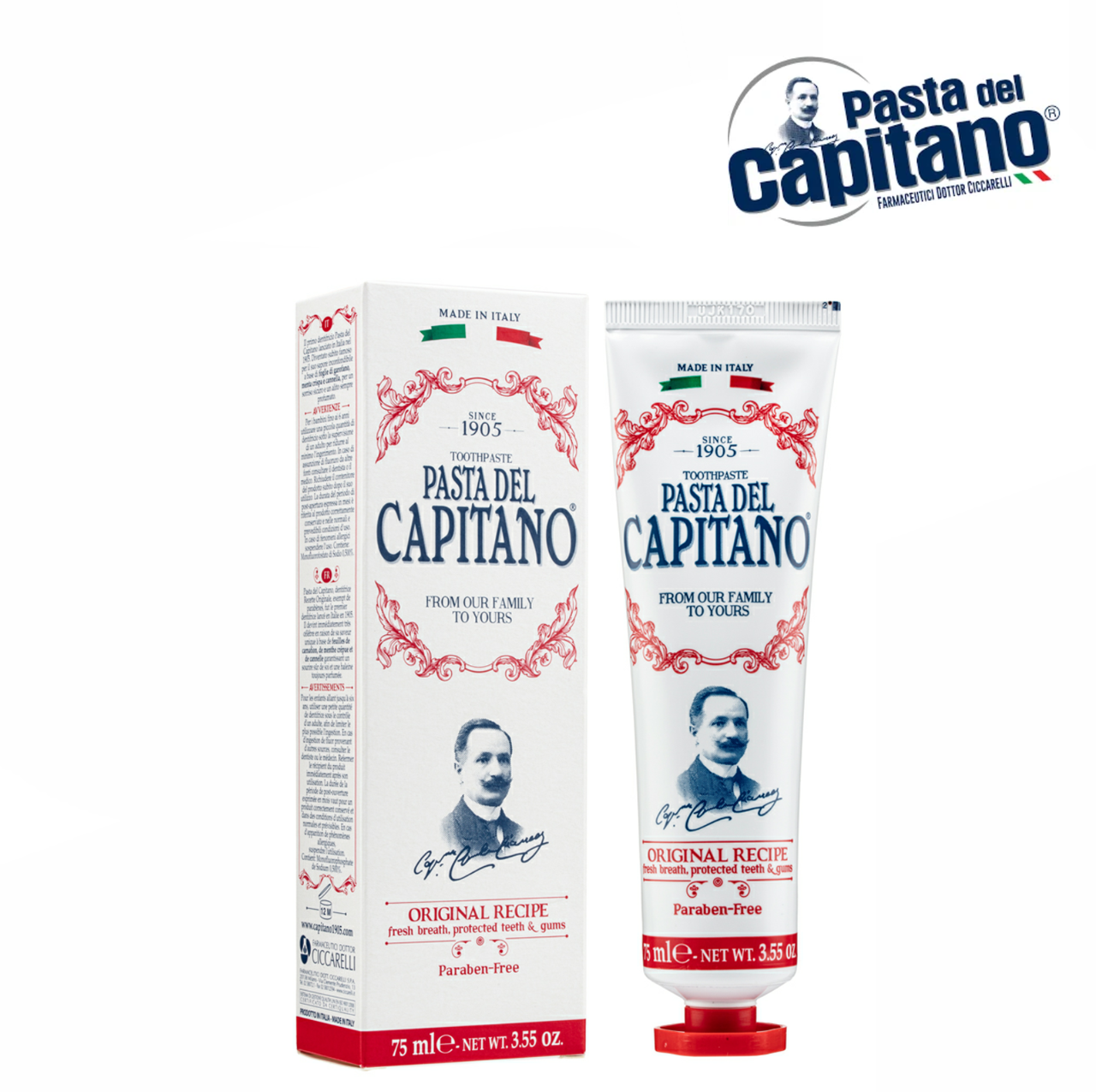 

Зубная паста Pasta Del Capitano 1905 Original Recipe оригинальный рецепт 75 мл
