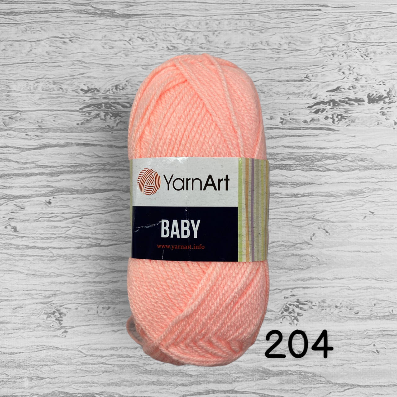 

Акрилова пряжа YarnArt Baby / ЯрнАрт бебі 204, персик
