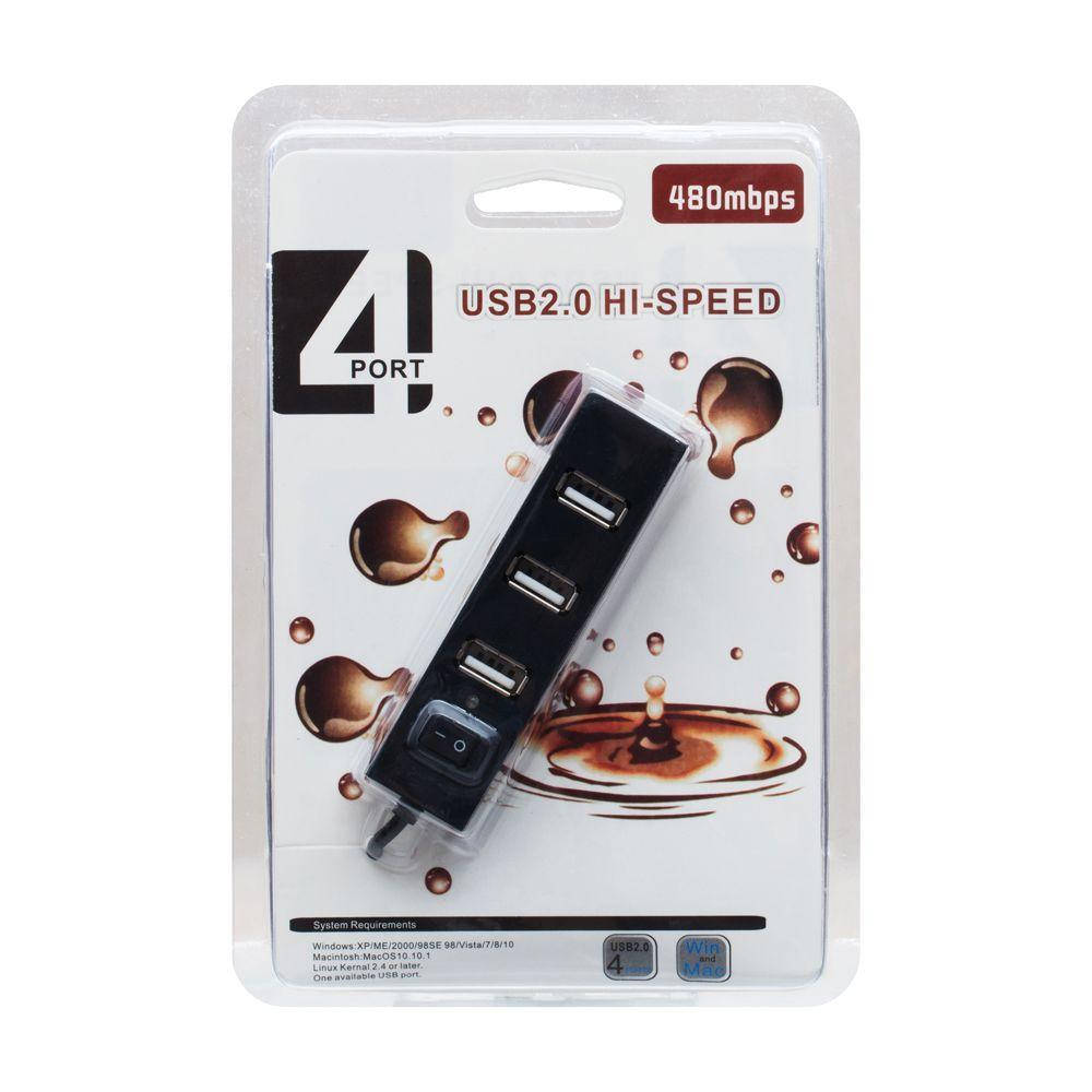 

USB HUB Lesko RS021 4 USB 2.0 Hi-Speed с переключателем, разветвитель, Black