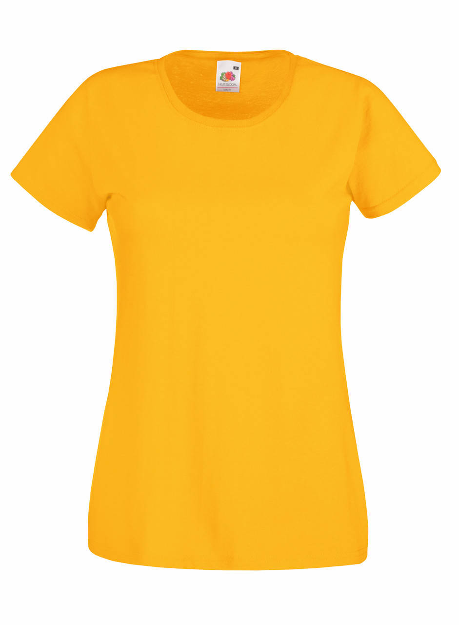 

Женская футболка Fruit of the Loom Valueweight T Lady-Fit Желтый, XXL