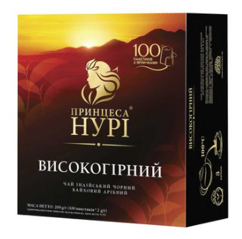 

Чай черный пакетированный Принцесса Нури Високогорный (100 х 2 г)