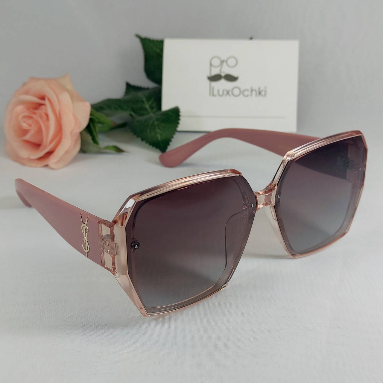 

Новинка!Модные женские большие квадратные очки с поляризованными линзами, Персиковый