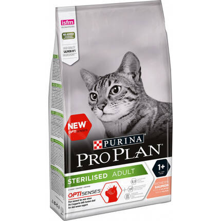 

Сухой корм Pro Plan Cat Sterilised Salmon 1.5 кг для стерилизованных кошек и кастрированных котов с лососем