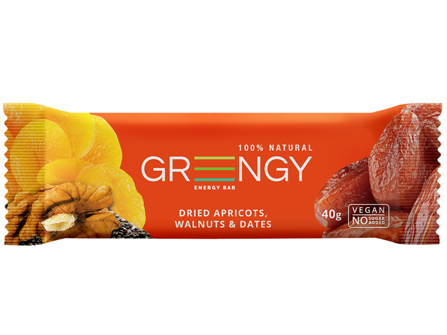 

Батончик Greengy курага, грецкие орехи, чиа, финики 40г