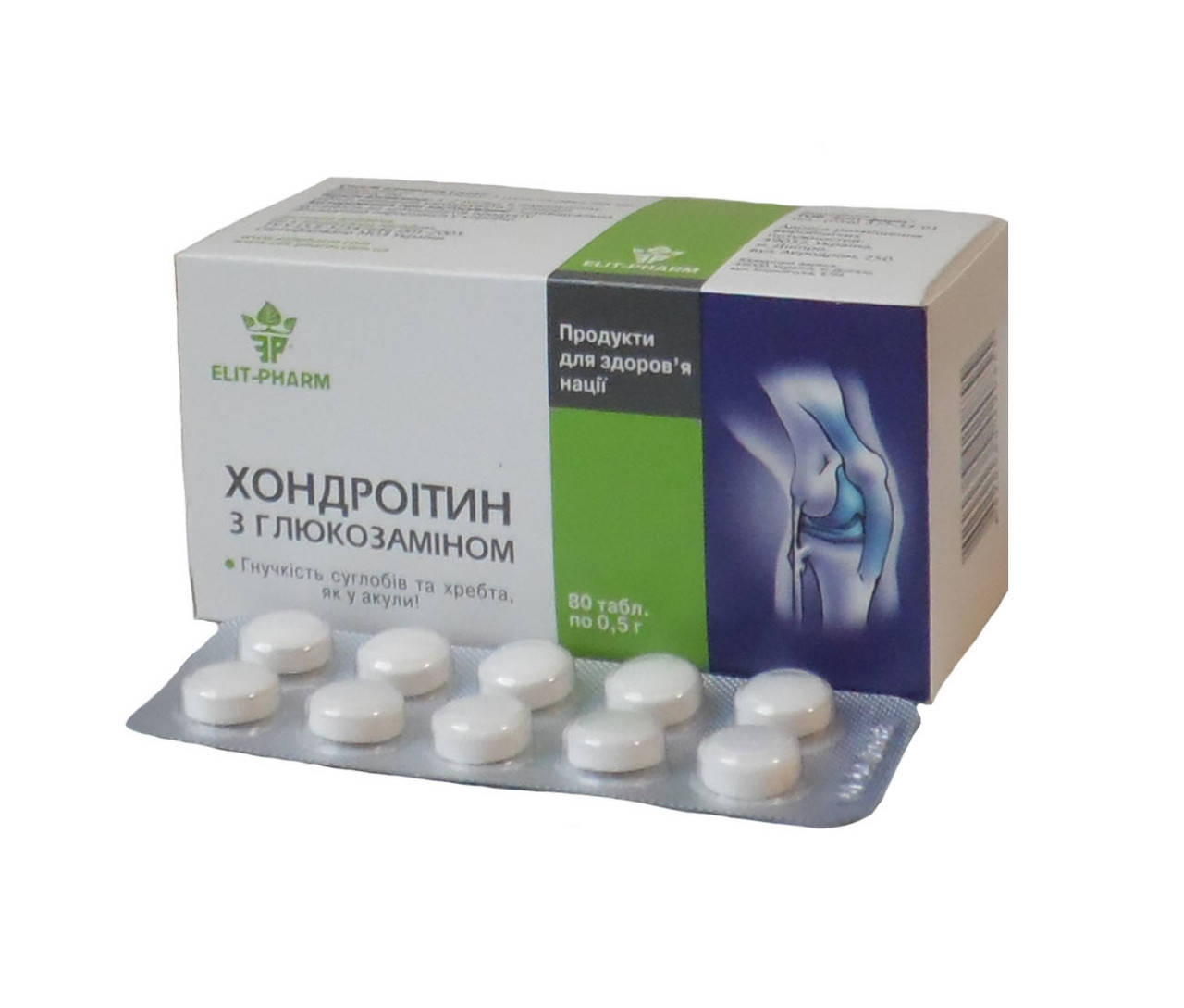

Хондроитин с глюкозамином 80 таблеток Элитфарм