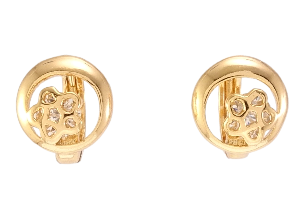 

Серьги детские Xuping Позолота 18K колечки "Цветочки в круге"