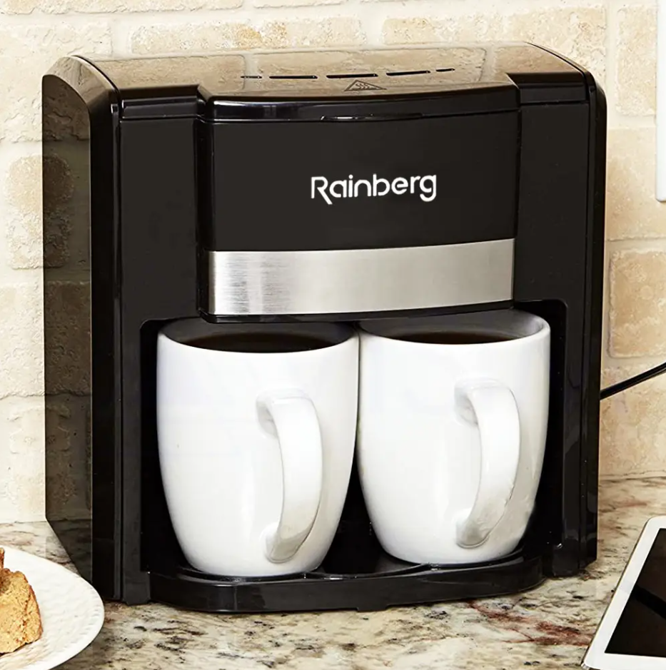 

Кофеварка капельная для молотого кофе и травяного чая 500 Вт с двумя большими чашками Rainberg