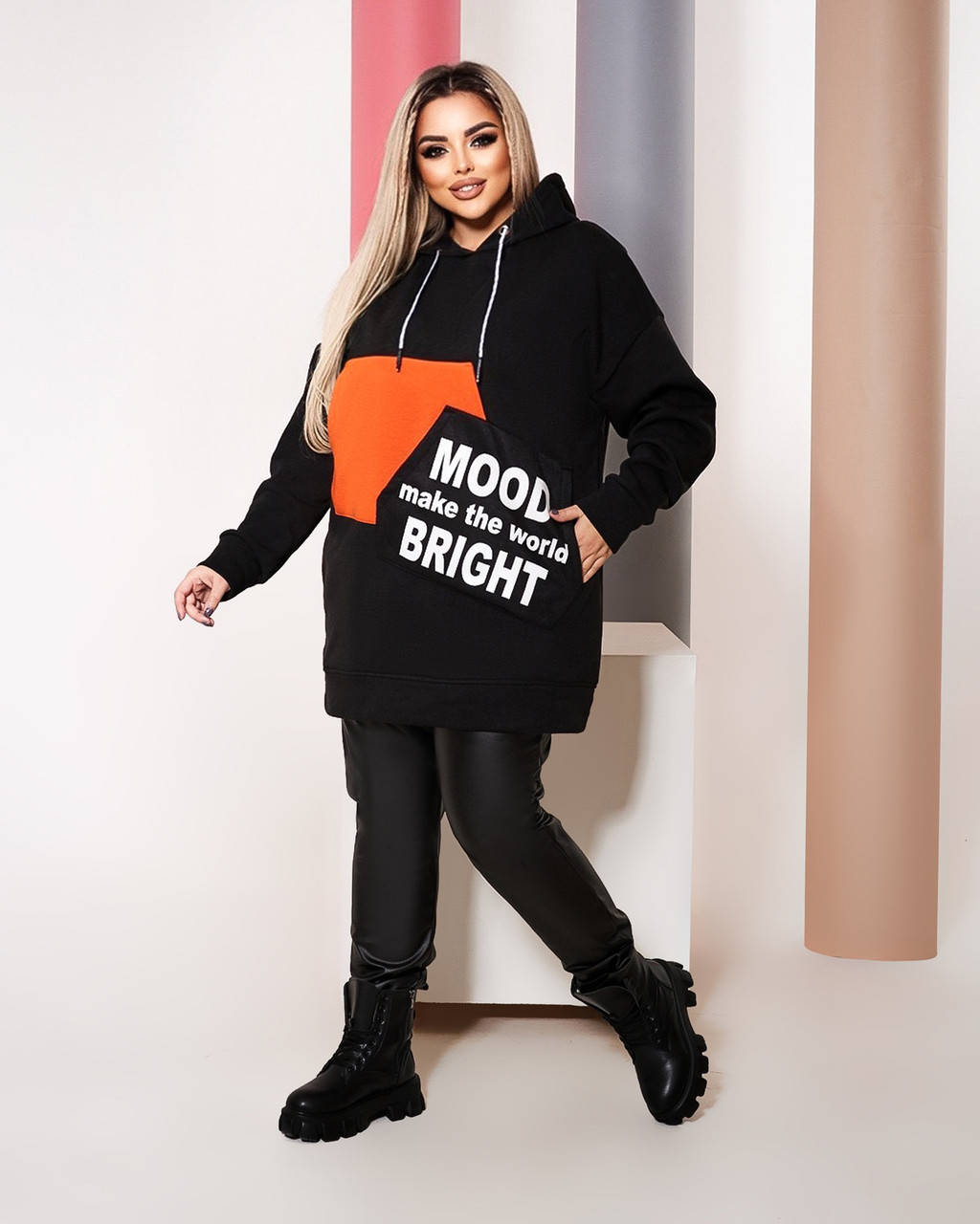 

Женский худи большой размер