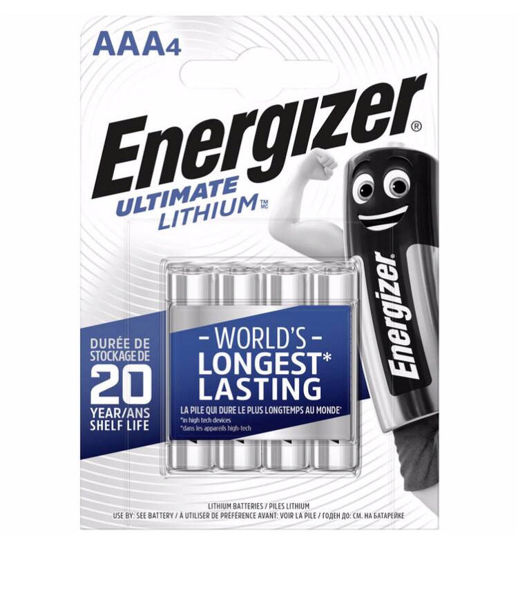 

Батарейки Energizer Ultimate Lithium FR03 Micro