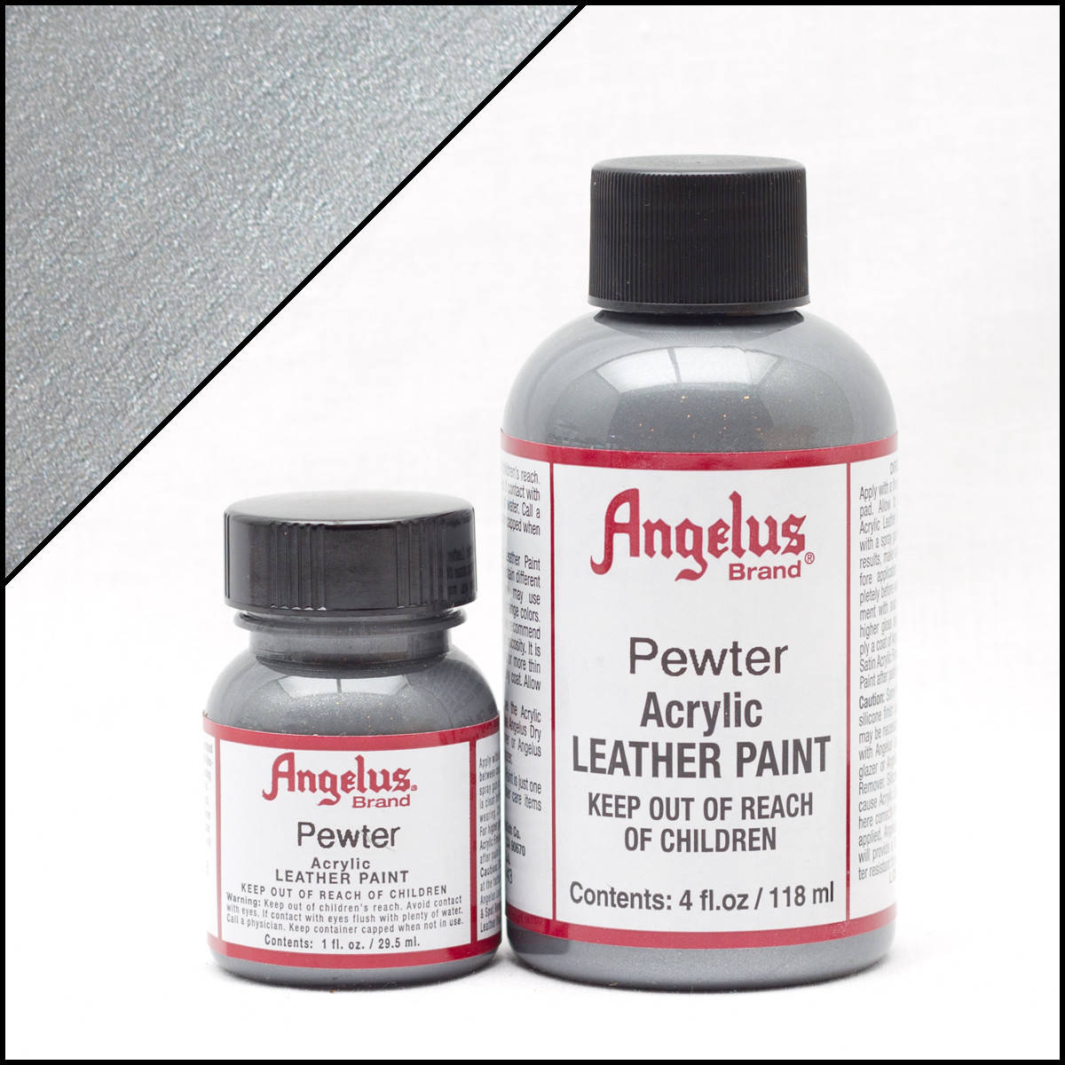 

Краска для кожи Angelus Pewter (Олово), Серый