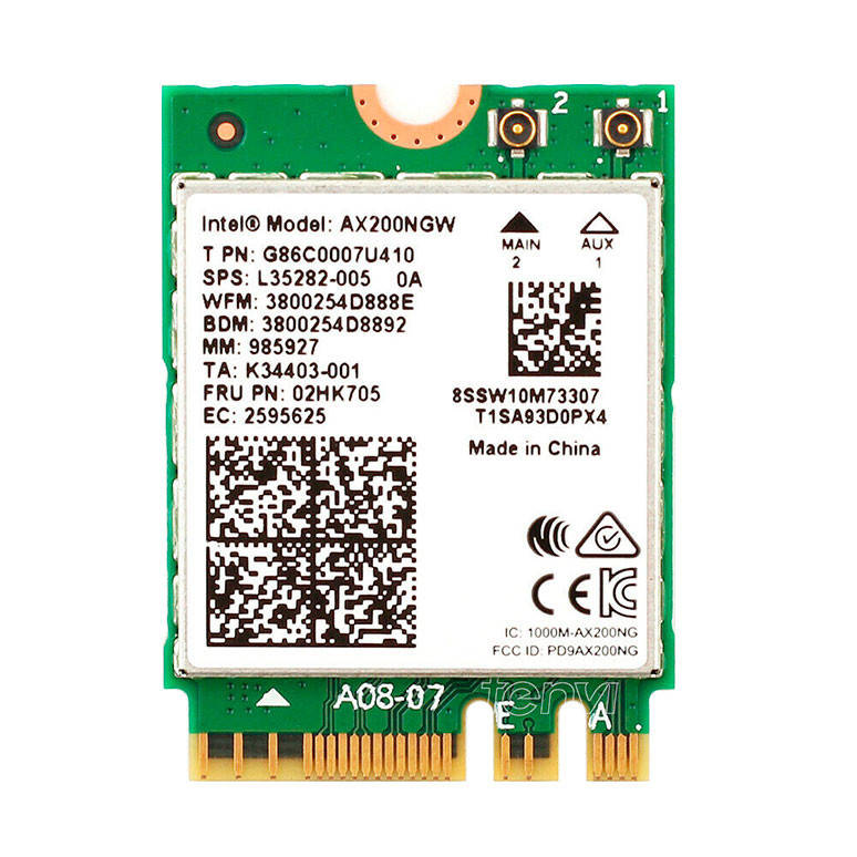 

Wi-Fi адаптер Intel Wireless-AC AX200 NGFF 2.4Gbps 802.11ax Bluetooth 5.1 (AX200NGW)
