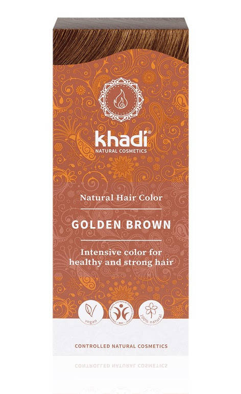 

Натуральная краска для волос, Хна для волос «Золотисто-коричневый» (Golden Brown) Khadi, 100 г