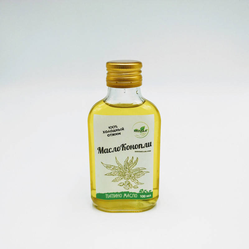 

Конопляное масло холодного отжима, 100 мл.