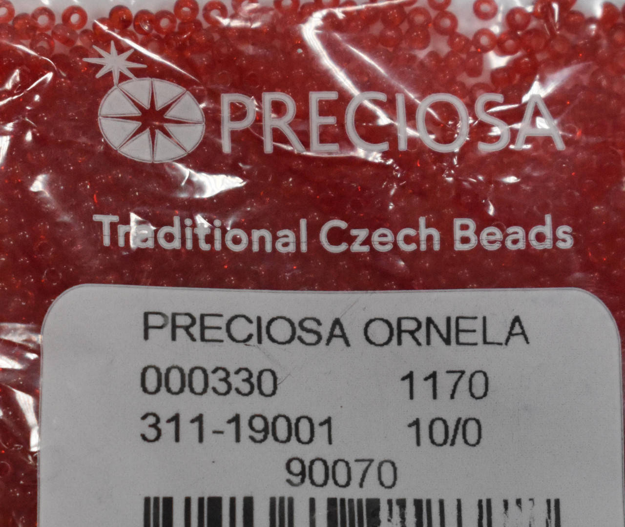 

Бисер Preciosa 10/0 цвет 90070 красный 10г