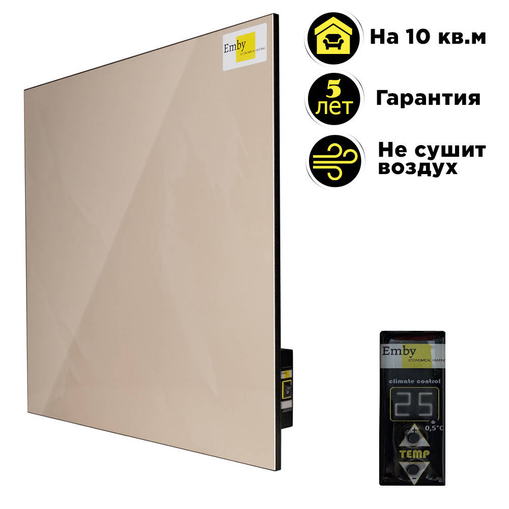 

Керамический обогреватель Emby CHT-500 бежевый с терморегулятором на 10 кв.м
