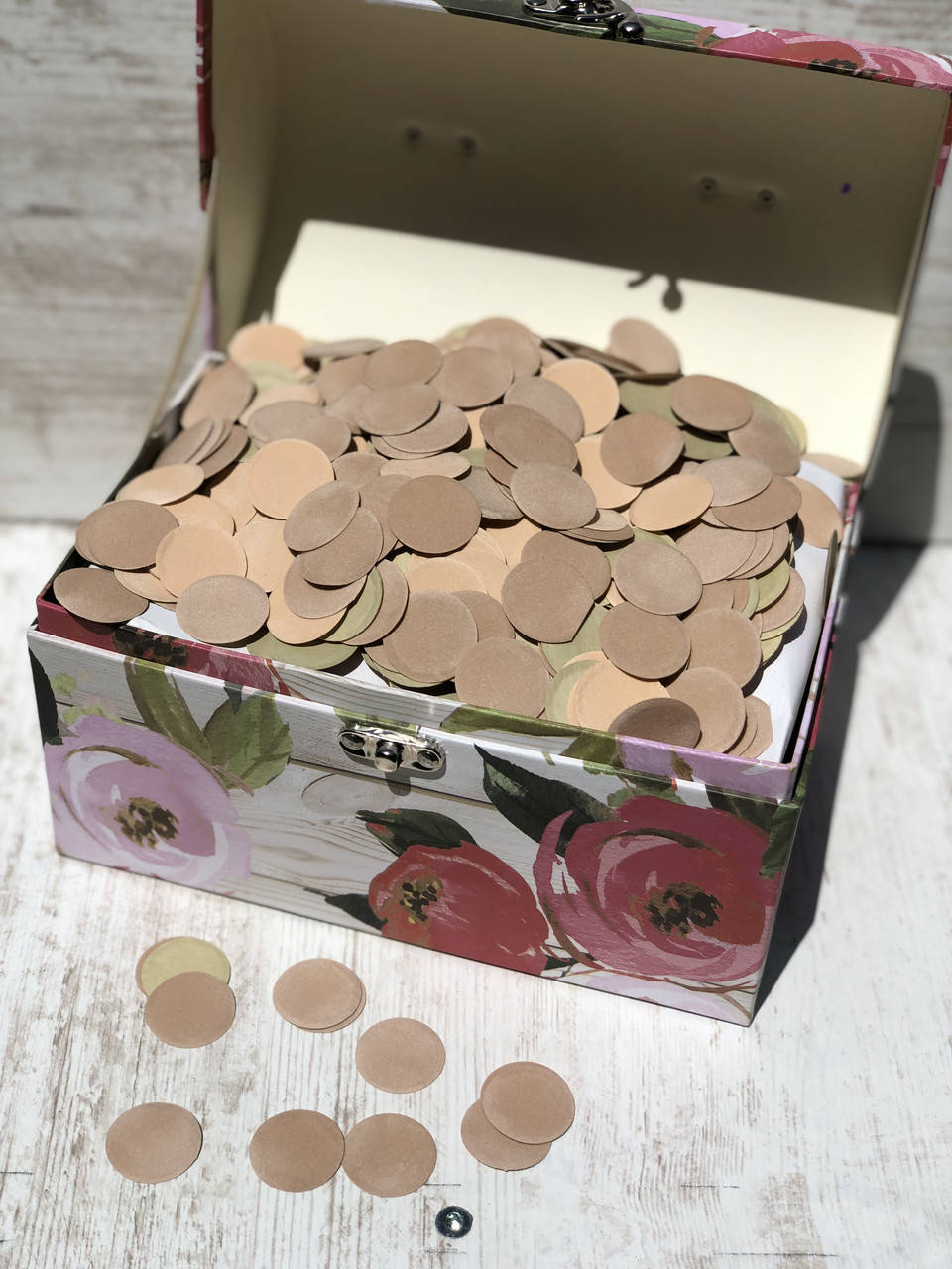 

Конфетти, 50г, кружочки 25мм, бархат пудра