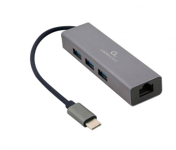 

Адаптер с USB Type-С на Gigabit Ethernet Cablexpert A-CMU3-LAN-01 3 Ports USB 3.1 Gen1 (5 Gbps) 1000 Mbps
