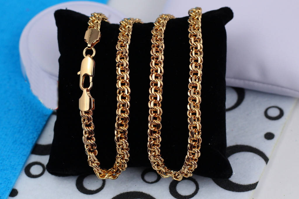 

Цепь Xuping Jewelry круглый бисмарк 50 см 6 мм золотистая