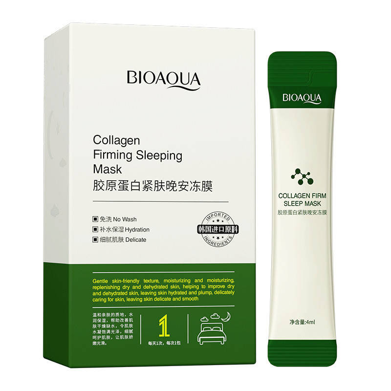 

Набор ночных масок с коллагеном BIOAQUA Collagen Firming Sleeping Mask (4мл*20шт)