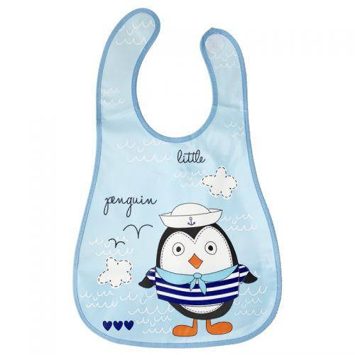 

Слюнявчик на липучке, голубой