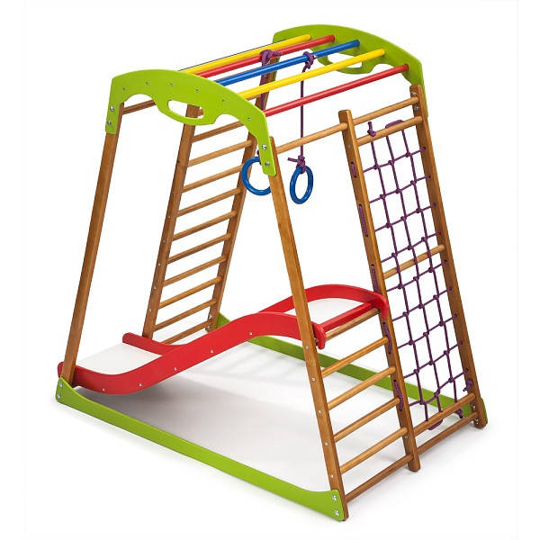 

Детский спортивный уголок для дома "BabyWood Plus 1" SportBaby, Разные цвета