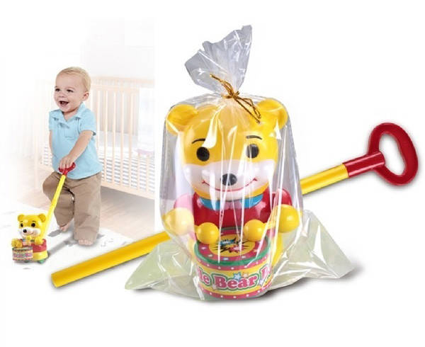 

Каталка на палиці ведмедик з барабаном, звук 661-806