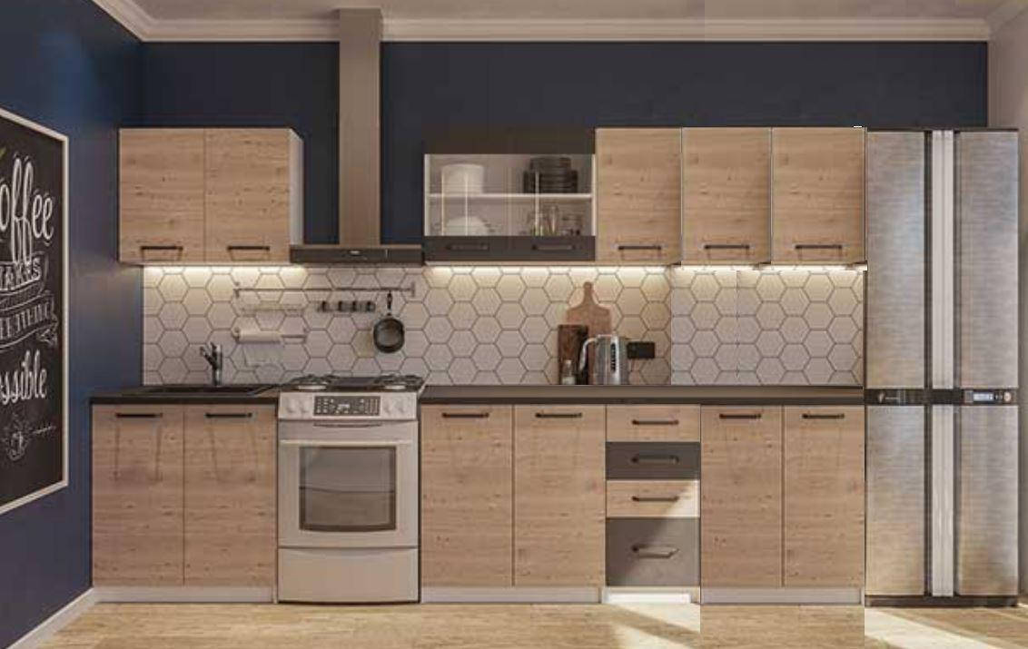 

Кухня Злата 2.6 Артизан Антрацит Світ Меблів