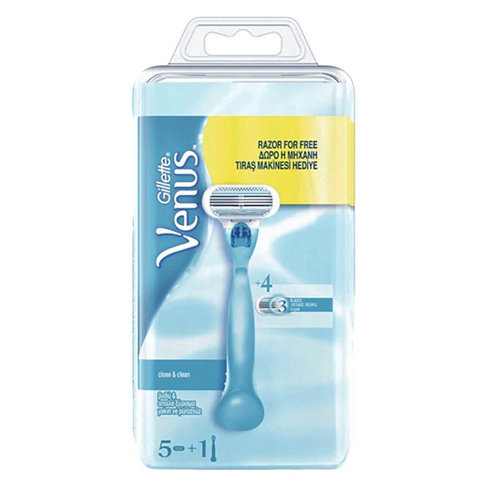 

Станок с 5 сменными касетами Gillette Venus Smooth (7702018464081), Синий