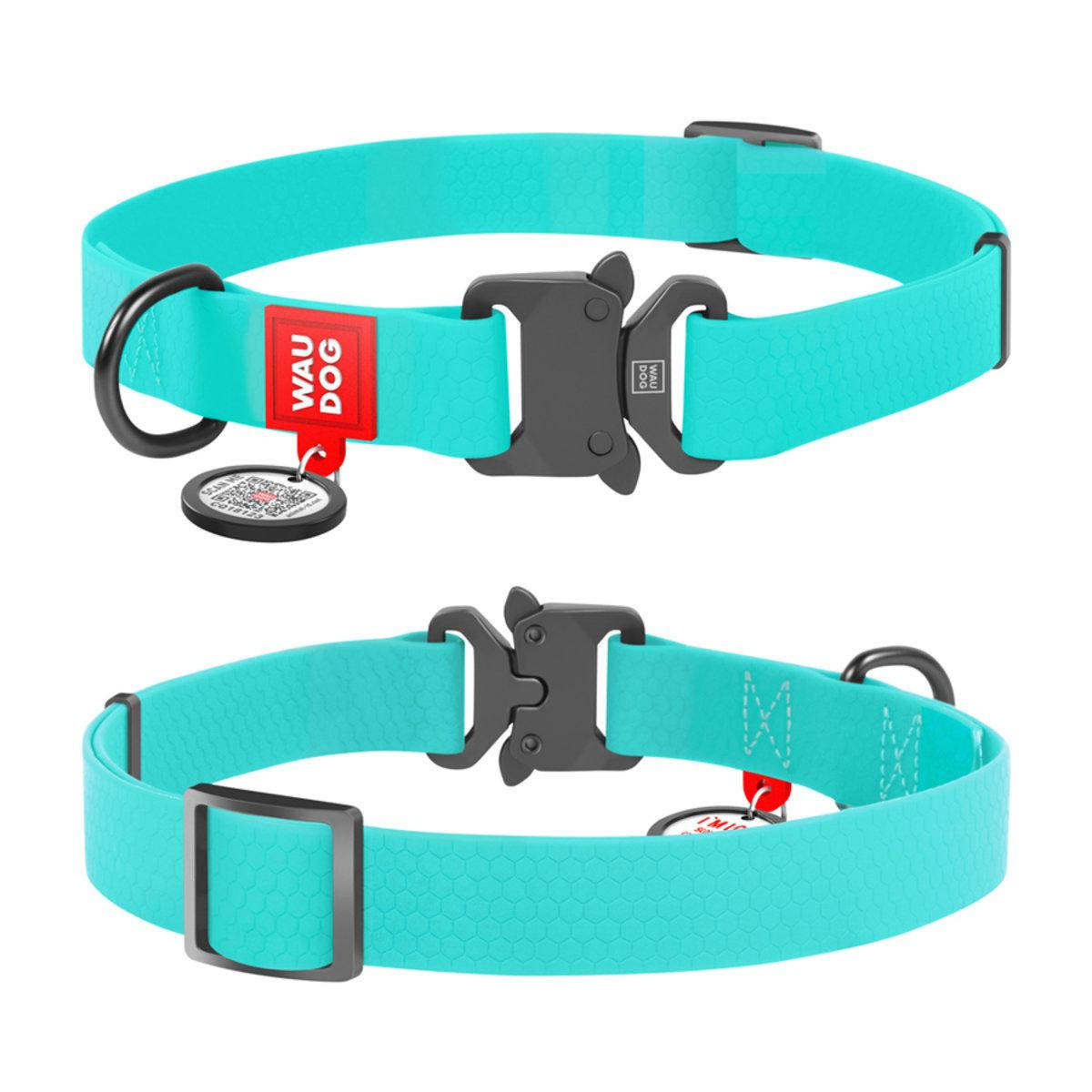 

Нашийник для собак водостійкий WAUDOG Waterproof c QR паспортом, Ш 25 ММ, ДОВ 35-58 СМ