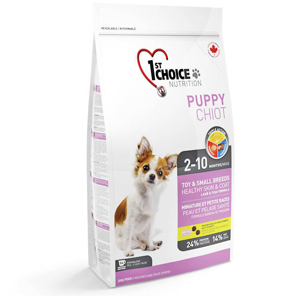 

1st Choice Puppy Toy&Small Lamb&Fish супер премиум корм для щенков мини и малых пород 2.72 кг