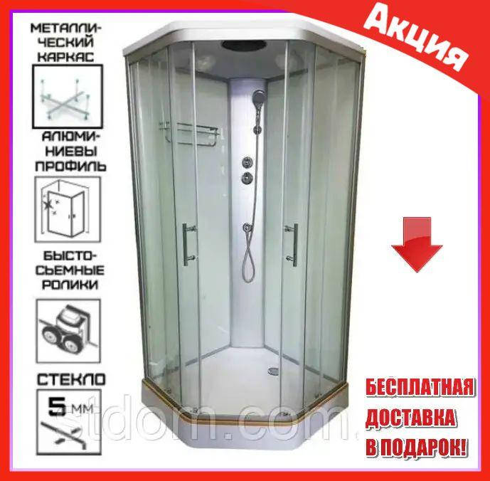 

Душевая кабина 90x90 см с низким поддоном Veronis BN-1-90 душевой бокс стекло прозрачное