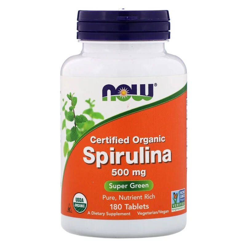 

Спирулина органическая Now Foods Certified Organic Spirulina 500 мг 180 таб.