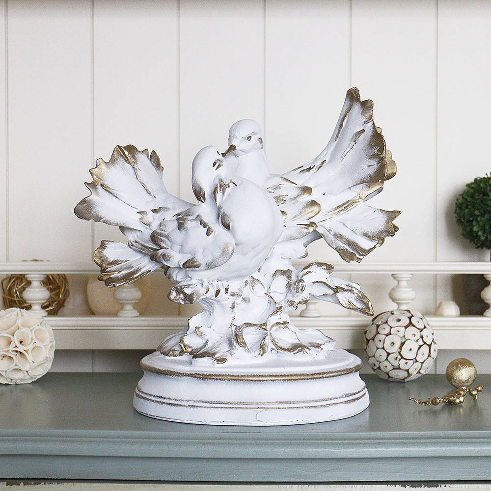 

Фигурка статуэтка пара голубей 25 см, Белый