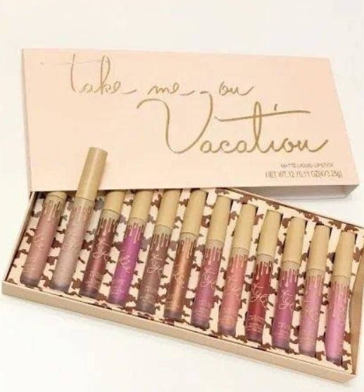 

Помада KYLIE VACATION 12шт Набор жидких матовых помад Кайли (2385)