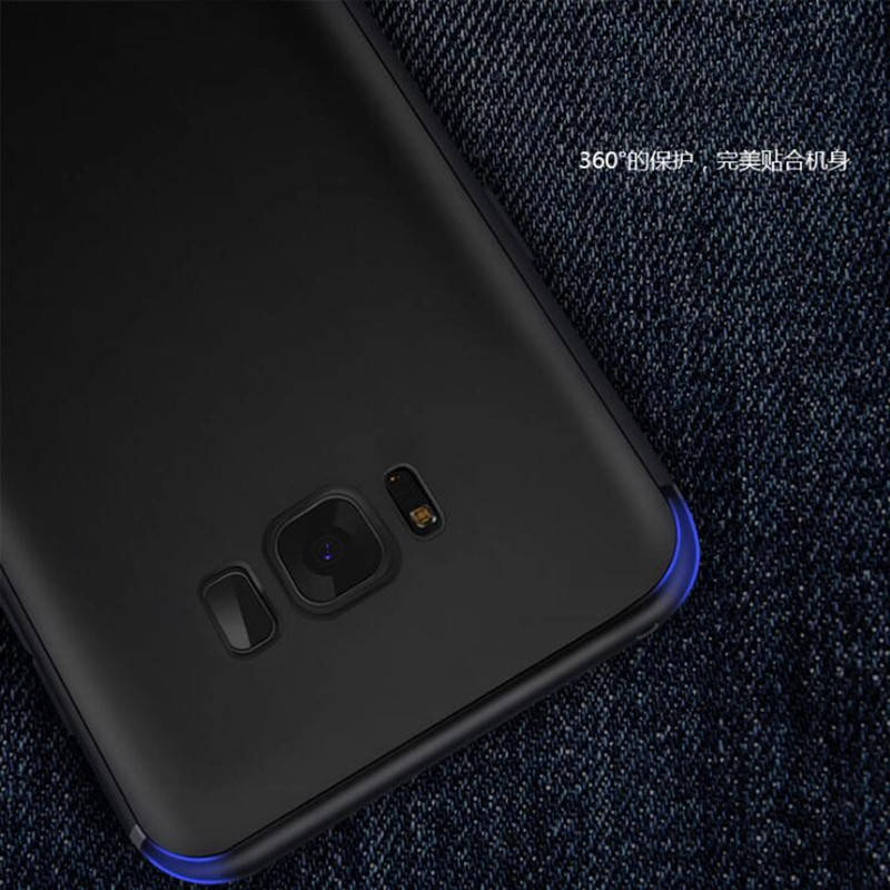

Матовый ТПУ чехол-бампер для Samsung S8, Черный