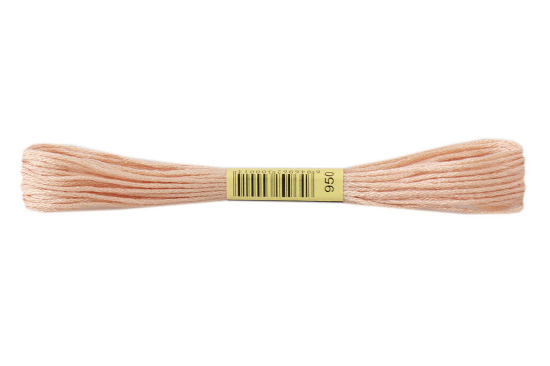 

Нитка мулине, №950 Пустынный песок, светлый, Бежевый