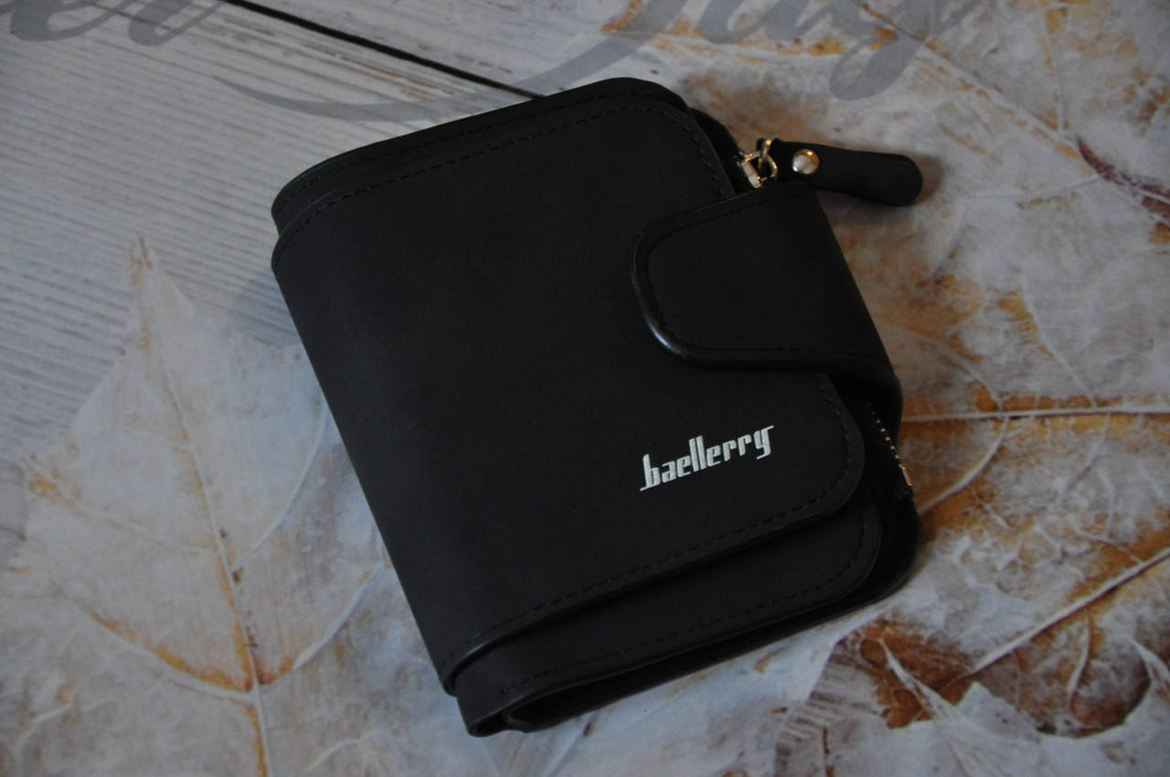 

Baellerry Forever Mini, замшевий жіночий гаманець чорний, Черный