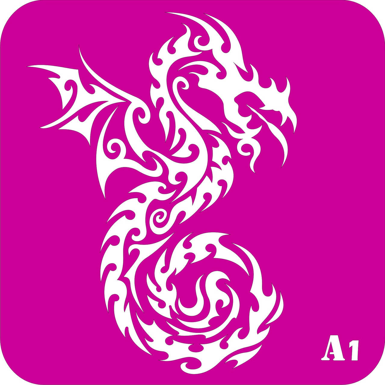 

Трафарет Дракон для био-тату хной, блеск тату Boni Kasel № А1