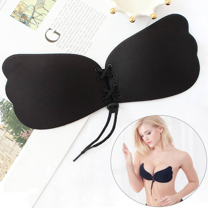 

Бюстгальтер невидимка флай бра без бретелей "Freebra" (Size С), Чорний силиконовый лифчик самоклеющийся (ST), Черный